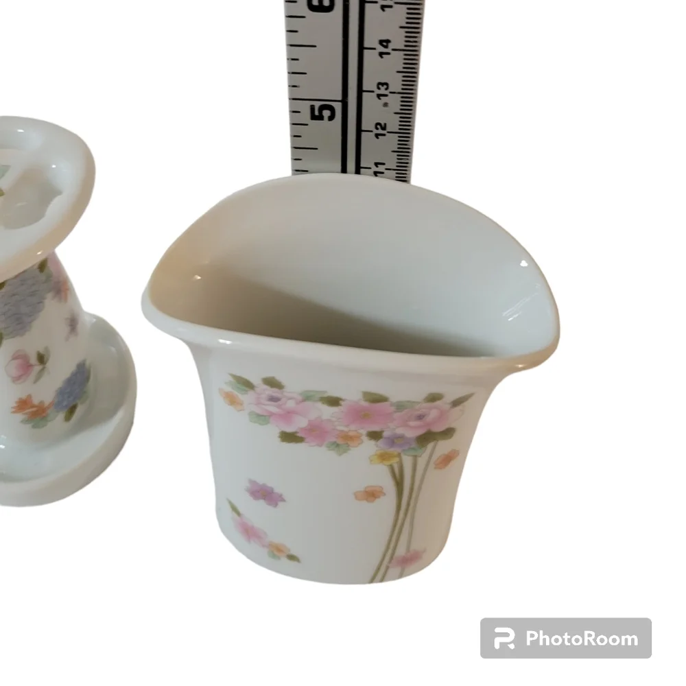 Takahashi Joy Floral Toothbrush Holder Cup Porcelain